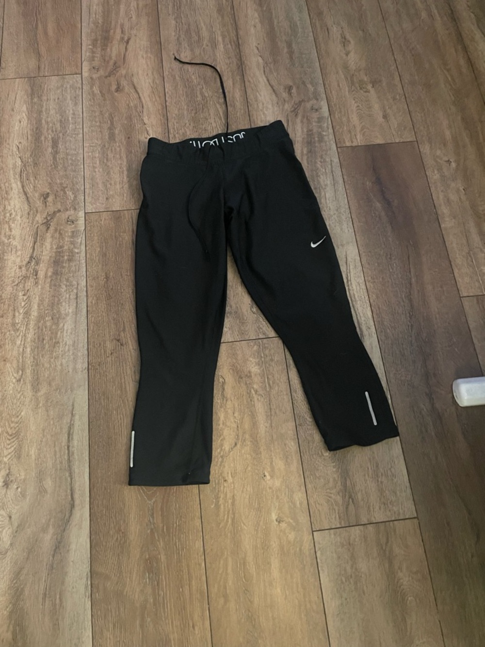 Nike Black Graphic Leggings with White Logo